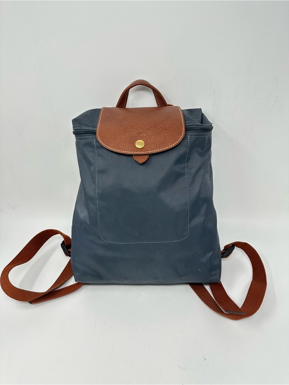 Longchamp Women's Le Pliage Original M Backpack Rucksack Bag Fabric Leather